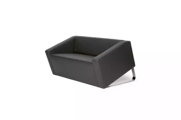 Sofás de cuero modernos de dos plazas muebles de sala de trabajo.
