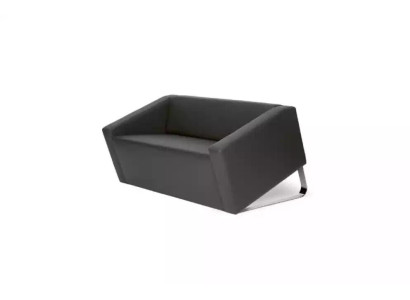 Sofás de cuero modernos de dos plazas muebles de sala de trabajo.