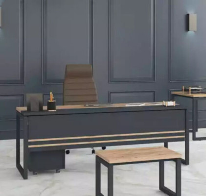 Muebles de oficina Mesa de escritorio Estudio Marrón Mesa Nuevo Diseño Mesas