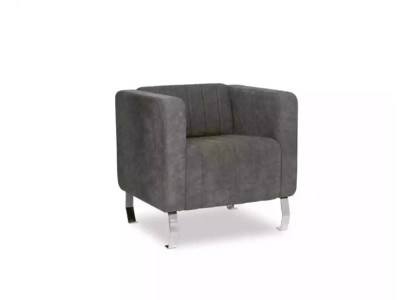 Sillón gris de diseño moderno para estudio, nuevo en textil de muebles de oficina.