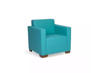 Silla de oficina azul para el estudio Asiento Mueble de oficina Sillón tapizado Nuevo Textil