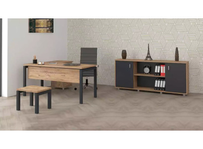 Oficina para despacho Oficina Práctica Equipamiento completo Armario Mesa de 3 piezas