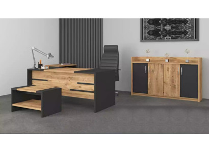 Muebles de oficina Set Conjunto de oficina Escritorio Armario Estilo Moderno Nuevo de 4 piezas.