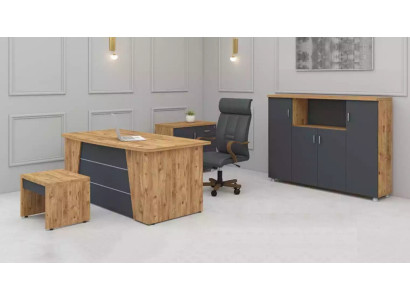 Moderno conjunto completo de muebles de oficina muebles de estudio de lujo juego de 4 piezas