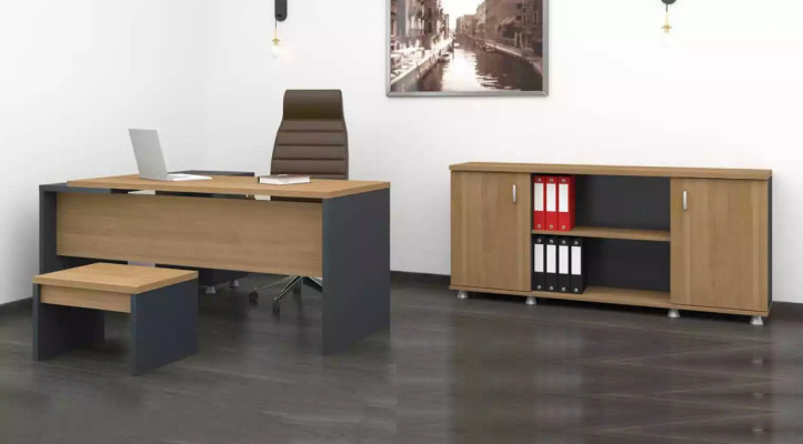 Escritorio en esquina Archivador Mesa de centro Muebles de oficina Estilo moderno