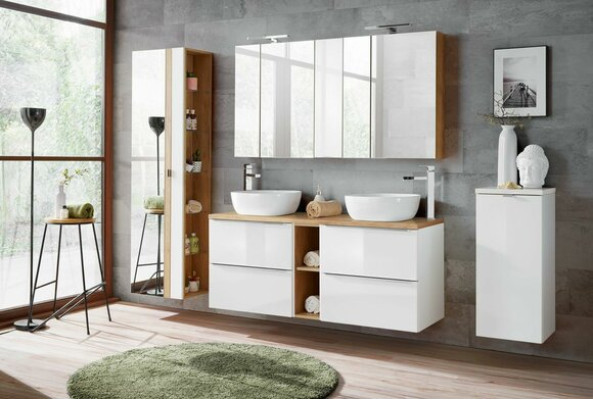 Diseño del baño Muebles Baño Juego de 8 piezas Conjunto Armario Decoración Lavabo