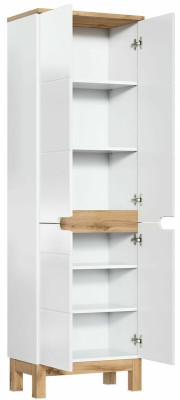 Armario de baño alto armario armario de almacenamiento blanco baño