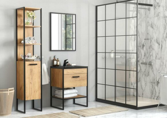 Diseño de muebles de baño Set de 5 piezas. Gabinete Lavabo.