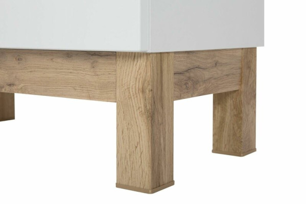 Mueble de baño Armario alto Armario Almacenamiento Decorativo Baño Blanco