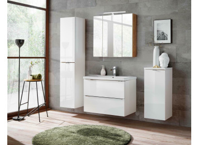 Diseño de muebles de baño conjunto de 4 piezas con tocador, lavamanos y juego de decoración.