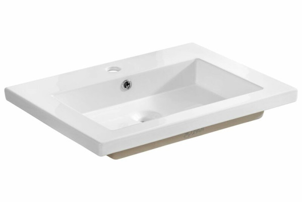 Lavabo de cerámica decorativo, lavabo de sobremesa blanco