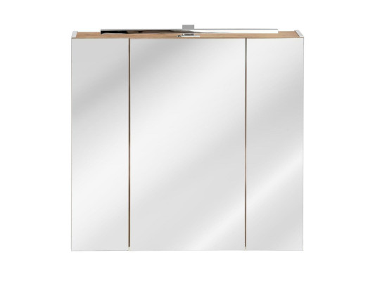 Armario de espejo con espejo de baño de pared con espejo de 80 cm y luces LED.