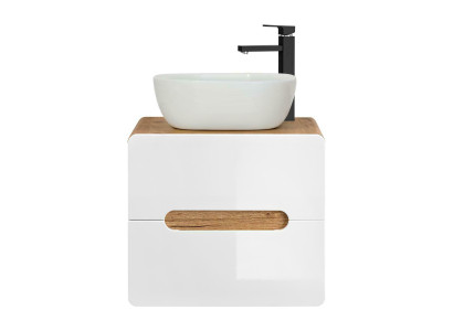 Lavabo del baño lavabo con cuenco de lavabo empotrado 60cm con armario inferior de alto brillo