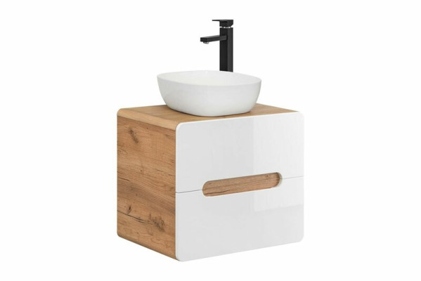 Lavabo del baño lavabo con cuenco de lavabo empotrado 60cm con armario inferior de alto brillo