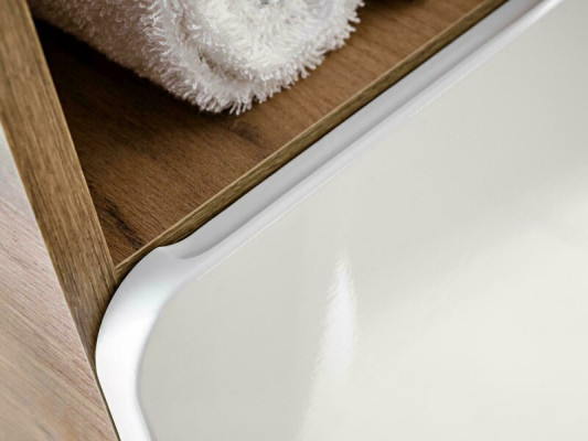 Repisa de baño Armario de baño Muebles de baño Brillo alto Estante
