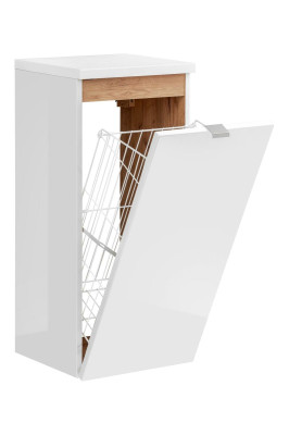 Mueble colgante de armario universal, mueble de baño decorativo con una cesta de ropa.