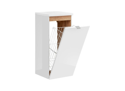 Mueble colgante de armario universal, mueble de baño decorativo con una cesta de ropa.