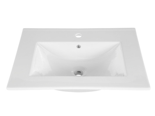 Lavabo empotrado Lavabo Empotrable Lavamanos 60 x 46 cm blanco Lavabo de baño