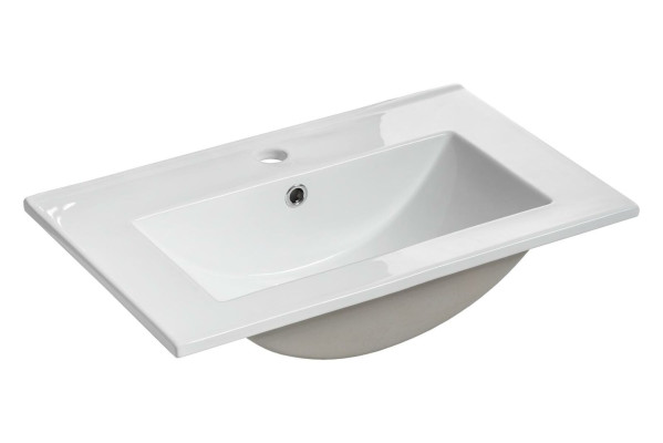 Lavabo de cerámica blanco decorativo empotrado de encimera