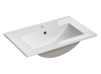 Lavabo de cerámica blanco decorativo empotrado de encimera