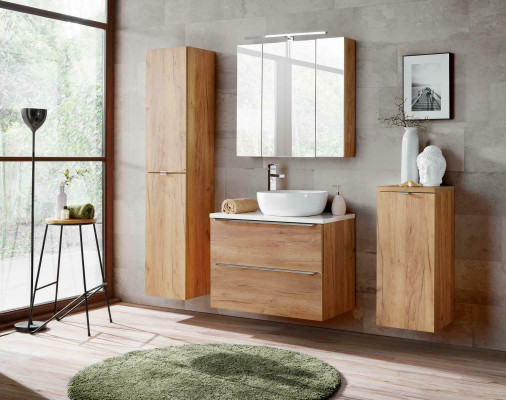 Diseño de muebles de baño Juego de 4 piezas Armario Lavabo