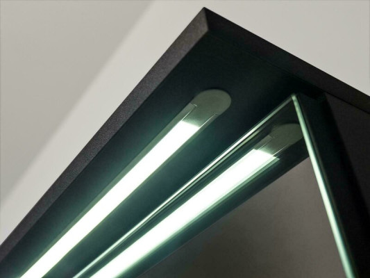 Armario de espejo con espejo de pared para baño con espejo de 60 cm LED.