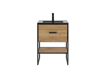 Mueble de baño conjunto 60 cm Lavabo con armario bajo Lavamanos Estilo loft.