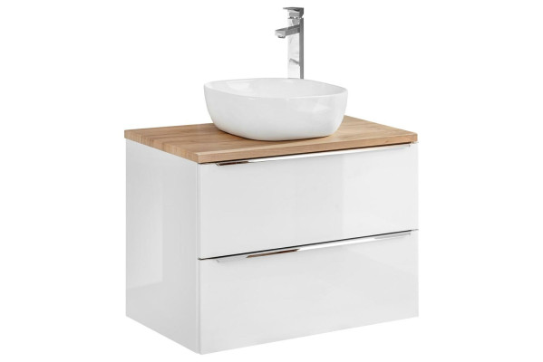 Mueble de baño de 60 cm con lavabo y armario bajo el lavamanos