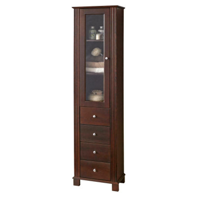 Armario de baño de alta calidad Armario alto Muebles de baño de madera decorativos de lujo