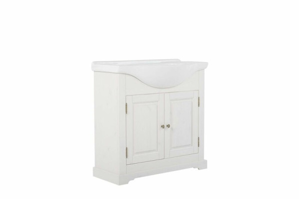 Lavamanos de calidad de lujo con armario, lavabo y lavatorio de casa de campo de 85x35x81.