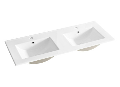 Lavabo doble de cerámica para lavamanos en baño