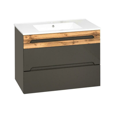 Mueble de baño conjunto de 80cm Lavabo con armario Moderno Lavabo decorativo