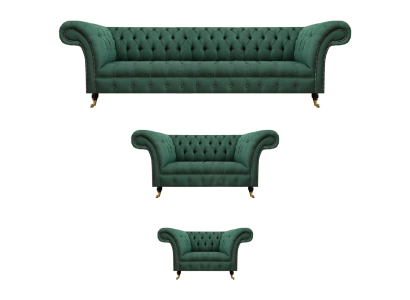 Sofás de lujo verdes juego completo de sofás tapizados muebles de salón sofá de tela