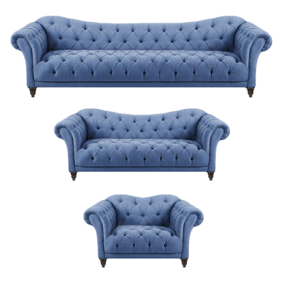 Sofás Chesterfield Sofagarnitur de lujo para sala de estar, muebles tapizados nuevos.
