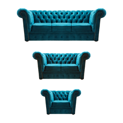 Sofá moderno de tela 2 sillones 2 sofás Chesterfield sala de estar 3+2+1