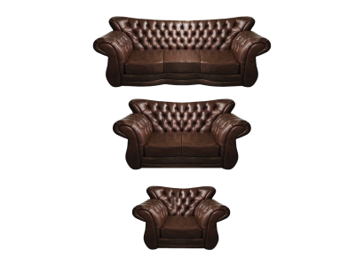 Mobiliario de lujo, sofás tapizados, juego de sofás de cuero sillón para sala de estar.