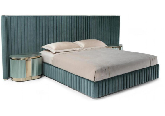 Muebles de dormitorio cama doble 2x mesitas de noche somier mesita de noche