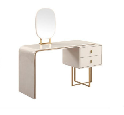 Mesa de tocador blanca muebles de dormitorio cajonera espejo 2 piezas consola