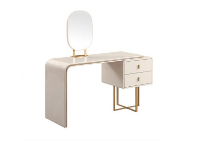 Mesa de tocador blanca muebles de dormitorio cajonera espejo 2 piezas consola