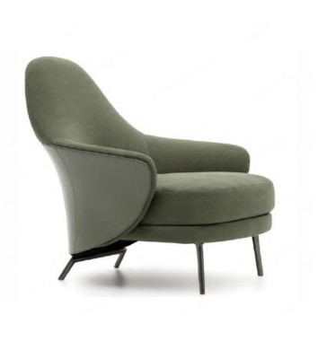 Sillón de lujo, sillón tapizado, chaise longue, sala de estar, comedor, verde.