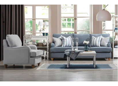 Conjunto de sofás de 2 piezas para la sala de estar. Nuevo sofá de tres plazas de lujo con sillón.