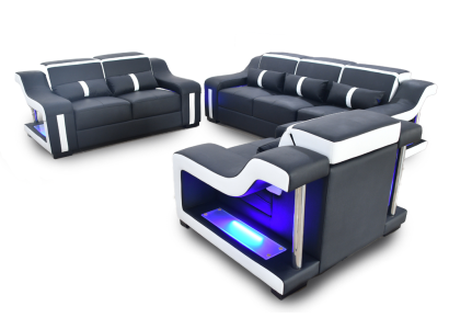 Sofá 3+2+1 diseño de juego de asientos iluminado sofá tapizado