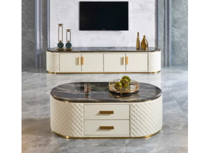 Mesa de centro de sala de estar diseño de muebles mesa de lujo de madera moderna