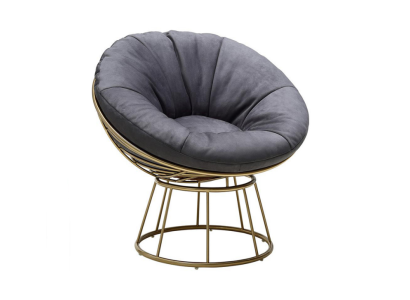 Sillón Asiento Diseño Sala de estar Tapizado Madera Acolchado Moderno Lujo Gris