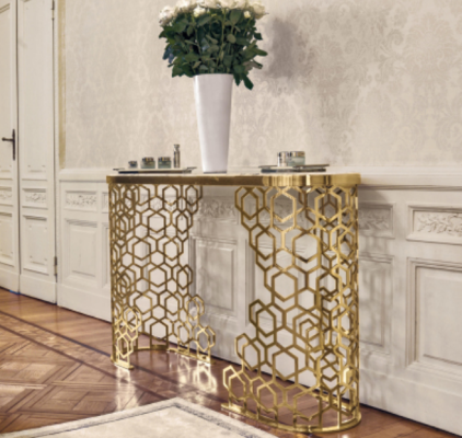 Lujo consola Diseño mesa de consola Muebles aparador Decoración Oro