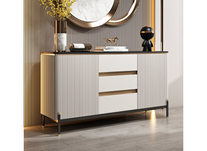 Cómoda blanca, aparador de madera, armario, muebles, mobiliario, lujo, nuevo.