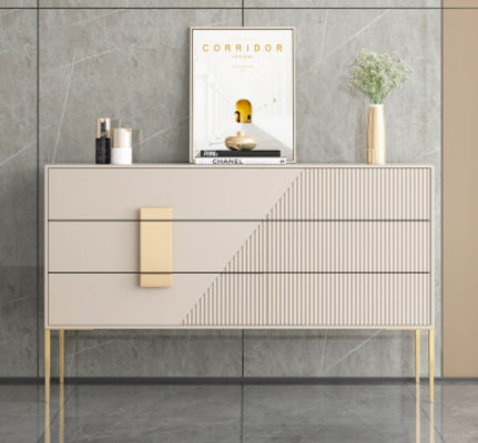 Cómoda Aparador Madera Gris Diseño de Comedor Lujo Moderno Muebles Nuevos