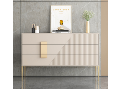 Cómoda Aparador Madera Gris Diseño de Comedor Lujo Moderno Muebles Nuevos