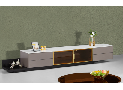 Muebles modernos para salón, mueble bajo de televisión, armario RTV, estantería, muebles de madera, gris, nuevo.