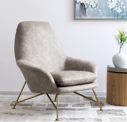 Sillón Diseño Lujo Tela Tapizado Conjunto Sala de Estar Gris Mobiliario